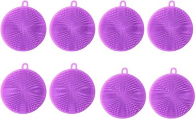 Set 8 perii pentru vase, diametru 10 cm, silicon, violet foto