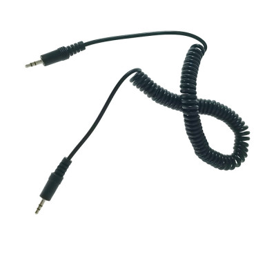 Cablu audio spiralat jack 3.5 mm tata-tata, Xtreme 10703, 3m lungime, negru foto