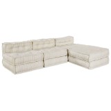 vidaXL Canapea modulară Manual 4 pcs Crem 70 x 70 x 56 cm țesătură 3315064