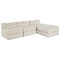vidaXL Canapea modulară Manual 4 pcs Crem 70 x 70 x 56 cm țesătură 3315064