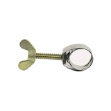 Schlauchschelle, Schlauchklemme - UNEX, bis 21mm, CNS, mit Fl&uuml;gelschraube aus Messing