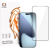 Folie de protectie Ecran Tel Protect 10X HD Plus Titanium pentru Apple iPhone 18 Pro / 17 Pro, Sticla Securizata, Full Glue, Neagra