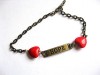 Bratara femei inimioare rosii howlite 21595