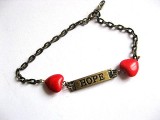 Bratara femei inimioare rosii howlite 21595