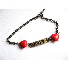 Bratara femei inimioare rosii howlite 21595