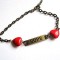 Bratara femei inimioare rosii howlite 21595