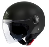 Casca open face pentru scuter - motocicleta MT Street S A1 negru mat &ndash; omologare noua ECE 22.06 S (55/56cm)