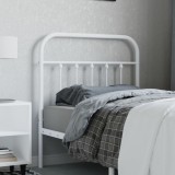 VidaXL Tăblie de pat metalică, alb, 90 cm