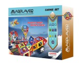 Joc de constructie magnetic - 72 piese, MAGPLAYER