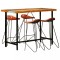 vidaXL Set mobilier de bar, 5 piese, lemn reciclat ?i piele naturala