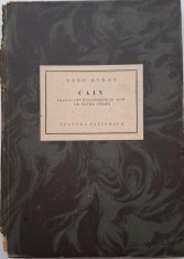 Cain. Un mister ? Lord Byron (coperta putin uzata, defect legare) foto