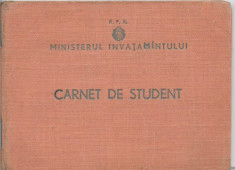 D55 Carnet student Farmacie 1955 RPR Romania comunista foto