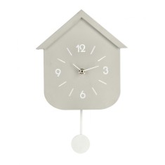 Ceas perete cu pendul bej alb 24x5.5x37.5 cm