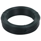 VidaXL Fir tensionare pentru gard 250 m 1,6/2,5 mm verde &icirc;nchis, oțel