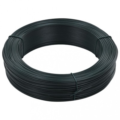 vidaXL Fir tensionare pentru gard 250 m 1,6/2,5 mm verde &amp;icirc;nchis, oțel foto