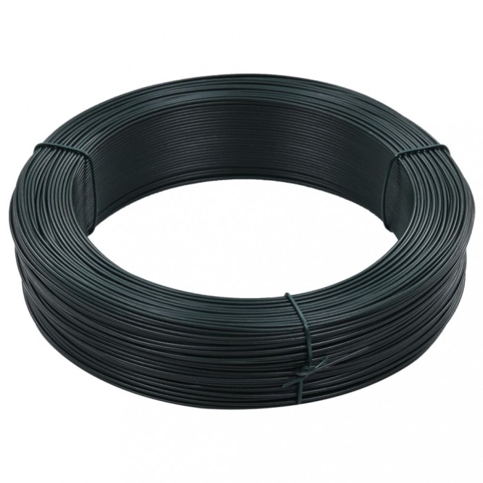 vidaXL Fir tensionare pentru gard 250 m 1,6/2,5 mm verde &icirc;nchis, oțel