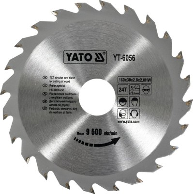 Disc fierastrau wolfram pentru lemn 160 mm x 24T YATO foto