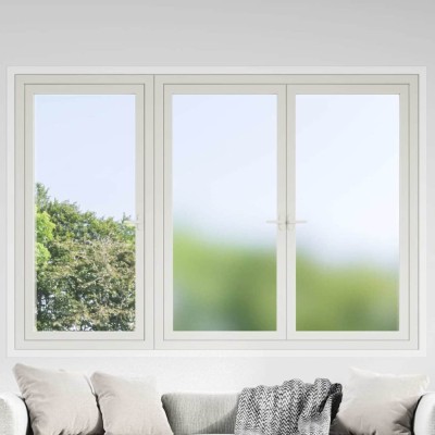 vidaXL Folie fereastră, 5 buc., statică/mată, gri, PVC 3208946 foto
