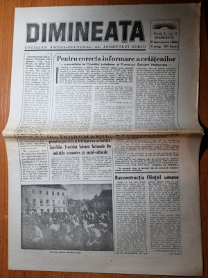 ziarul dimineata 6 ianuarie 1990-ziar din jud. sibiu,art. revolutia romana foto