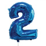 Balon Petrecere Folie, Metalizat, Albastru, Nr. 2, 60 cm, Oem
