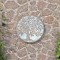 vidaXL Oglindă de grădină rotundă nisipiu 60x2,5 cm, fier, uz exterior