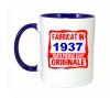 Cana maner albastru personalizata Fabricat in 1937 toate piesele sunt originale, INOVATIX&reg;. 330ml, Oem