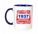 Cana maner albastru personalizata Fabricat in 1937 toate piesele sunt originale, INOVATIX&reg;. 330ml