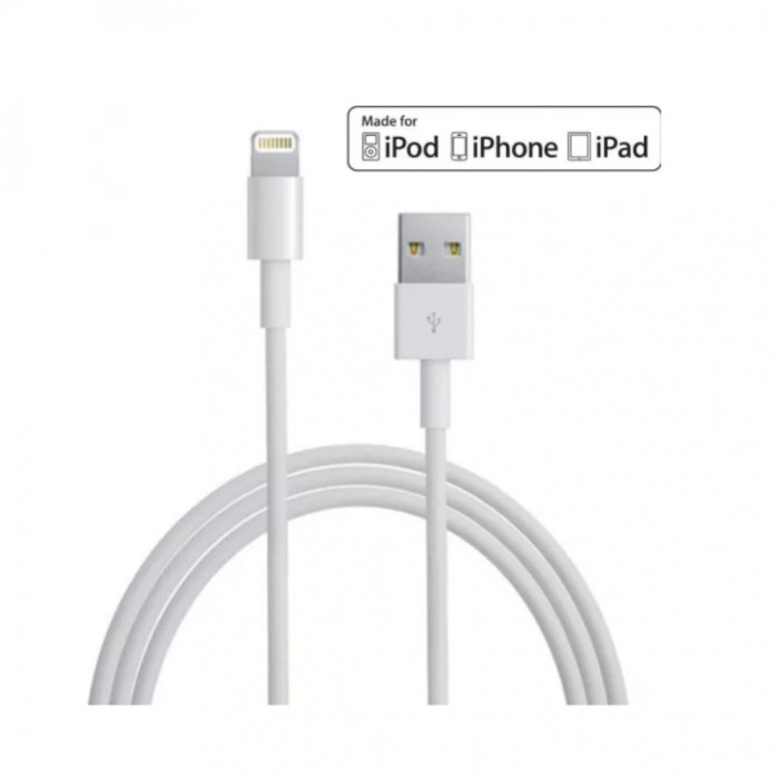 Cablu de date/incarcare USB-Lightning pentru iPhone 5/6/7/8/iPod/iPad, 1m