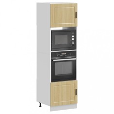 vidaXL Dulapuri pentru cuptor 2 buc Porto stejar sonoma lemn prelucrat 3315054