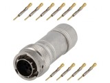 Conector circular RT360 mufă tată 10 pini crimpat pe cablu