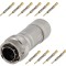 Conector circular RT360 mufă tată 10 pini crimpat pe cablu