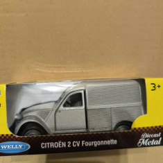 Machete Welly -OLD TIMER - CITROEN 2 CV FOURGONNETTE , scara 1:43 - 11cm