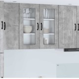 vidaXL Dulap de bucătărie Kalmar 2 pcs Gri din beton 40 x 31 x 80 cm 884641