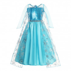 Rochie fetite printese Disney Frozen Elsa ?i Anna, 5 - 6 ani, marime 130 foto