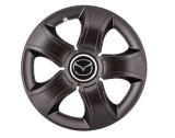 Cumpara ieftin Set 4 Capace Roti pentru Mazda, model Bis Black, R16, Autohelix MSA