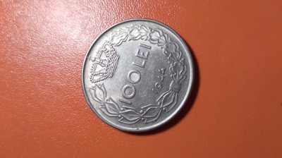MONEDA 100 LEI 1944 foto