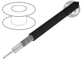 Cablu coaxial RG-H58C/U 1x19mm - transmisie date, ecranat, negru