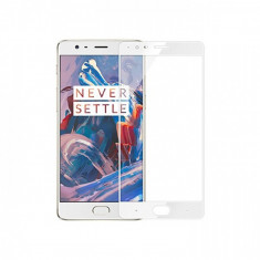 Folie protectie sticla securizata fullsize pentru OnePlus 3 / 3T, alb foto