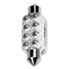 Bec LED 12V - 13x44mm - 8LED Sofit SV85-8 1buc - Albastru Garage AutoRide foto