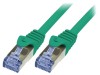 Cablul patch S/FTP 6a 0,25m LSZH verde 26AWG, Logilink