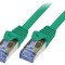 Cablul patch S/FTP 6a 0,25m LSZH verde 26AWG