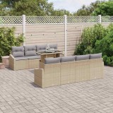 Cumpara ieftin Set de canapele pentru grădină 9 pcs Bej Rattan poli