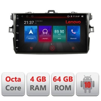 Navigatie Toyota Corolla 2007-2013 E-063 Octa Core cu Android Radio Bluetooth Internet GPS WIFI DSP 4+64GB 4G CarStore Technology