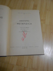 ARISTOTEL--METAFIZICA - 1965 foto