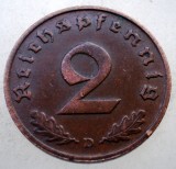 2.642 GERMANIA 2 REICHSPFENNIG 1938 D, Europa, Bronz