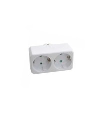Adaptor distribuitor 2 prize SCHUKO 2x 16A MAX 2300W V-TAC foto