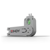Cheie pentru blocarea portului USB-A (L40461 &amp; L40451) Verde, Lindy L40621