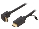 Cablu HDMI 2.0 unghi 90&deg; PVC 1,5m negru