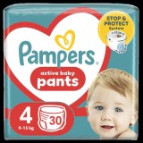 Scutece-chilotel Pants Marimea 4 pentru 9-15kg, 30 bucati, Pampers