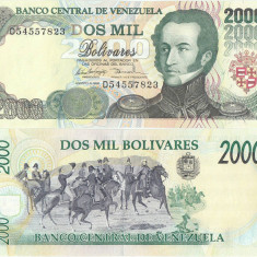 1998 (6 VIII), 2,000 Bolívares (P-77c) - Venezuela - stare UNC